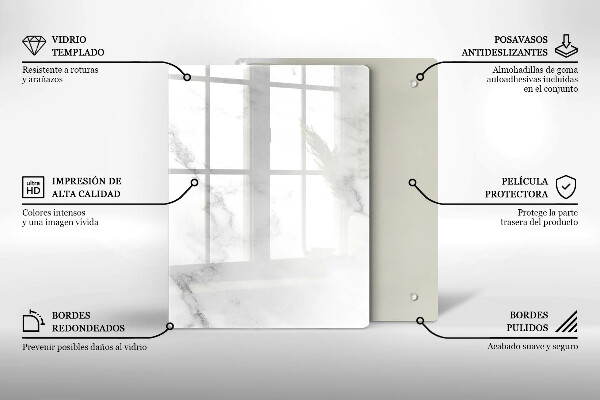 Tabla de cortar de vidrio Granos de café