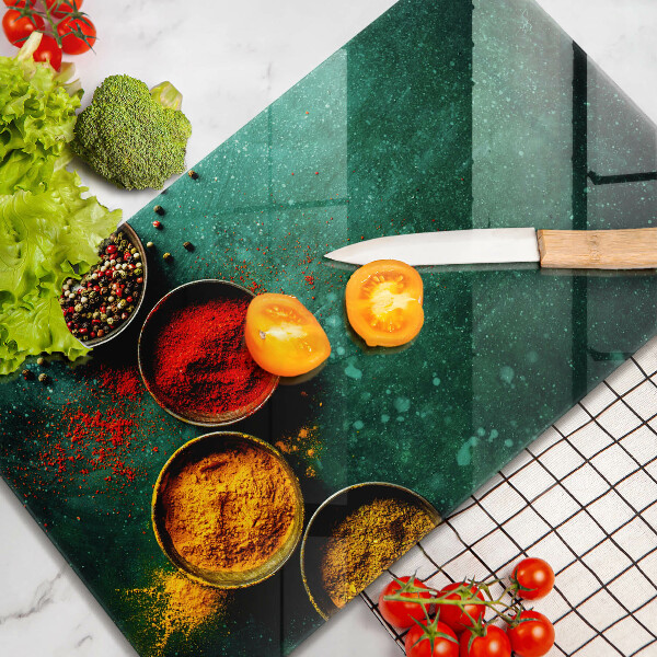 Tabla de cortar de vidrio Especias orientales