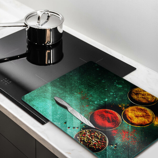 Tabla de cortar de vidrio Especias orientales