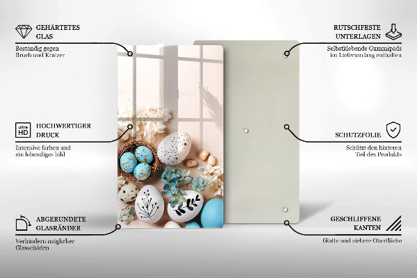 Tabla de cortar de vidrio Decoraciones de pascua