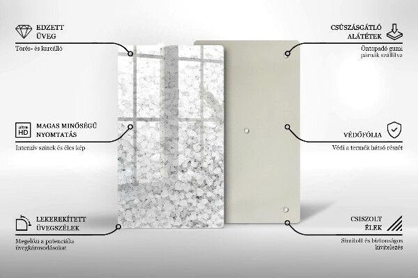 Tabla de cortar de vidrio Cristales de sal