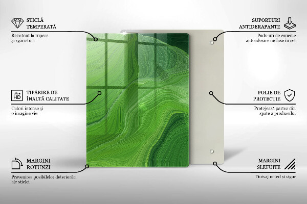 Tabla de cortar de vidrio Cristales de sal