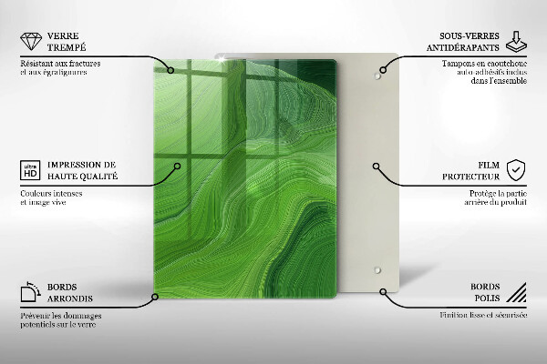 Tabla de cortar de vidrio Cristales de sal