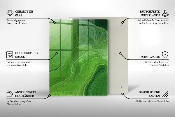 Tabla de cortar de vidrio Cristales de sal