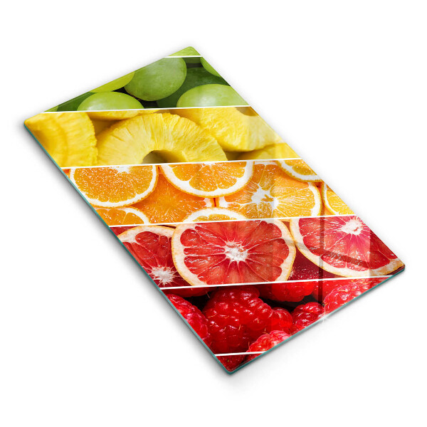 Tabla de cortar de vidrio Frutas coloridas