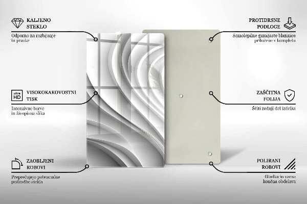Tabla de cortar de vidrio Líneas geométricas