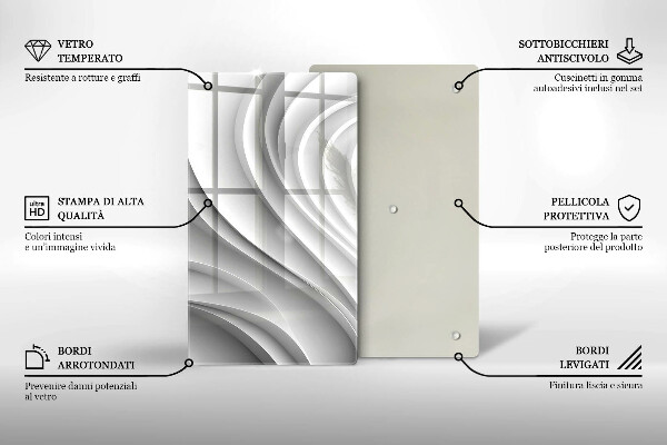 Tabla de cortar de vidrio Líneas geométricas