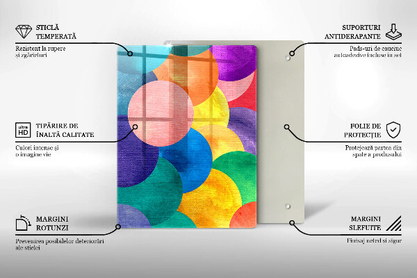 Tabla de cortar de vidrio Líneas geométricas