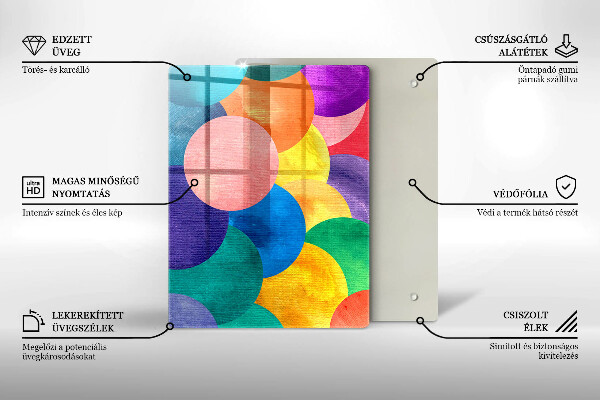 Tabla de cortar de vidrio Líneas geométricas