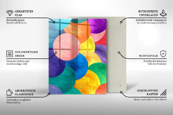 Tabla de cortar de vidrio Líneas geométricas