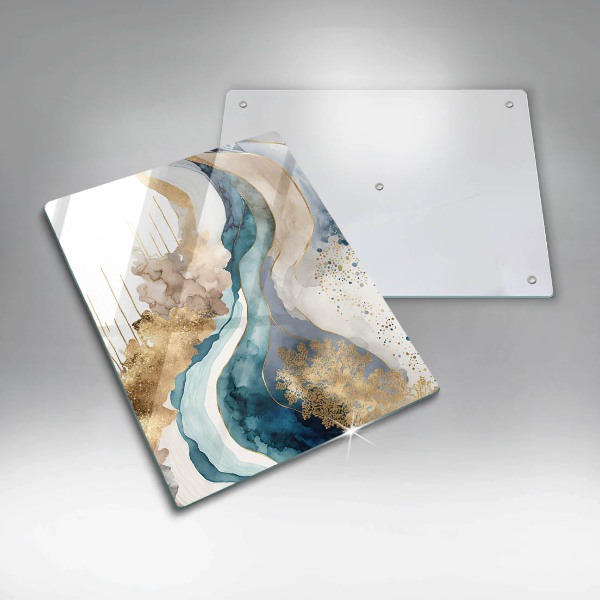 Tabla de cortar de vidrio Mármol colorido