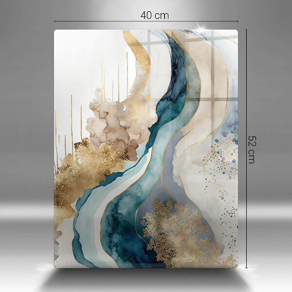 Tabla de cortar de vidrio Mármol colorido