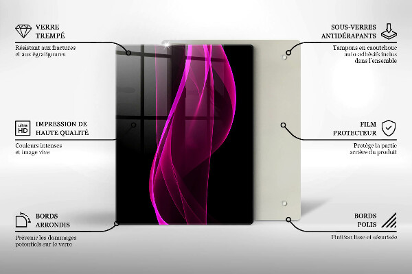 Tabla de cortar de vidrio Ingredientes y especias italianas