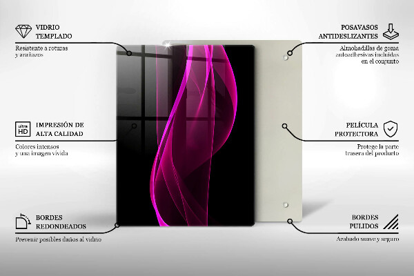 Tabla de cortar de vidrio Ingredientes y especias italianas