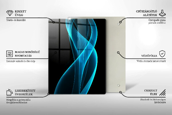 Tabla de cortar de vidrio Primer plano de cerezas