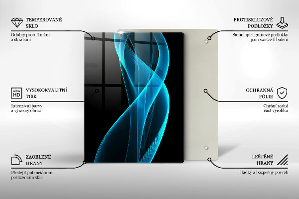 Tabla de cortar de vidrio Primer plano de cerezas