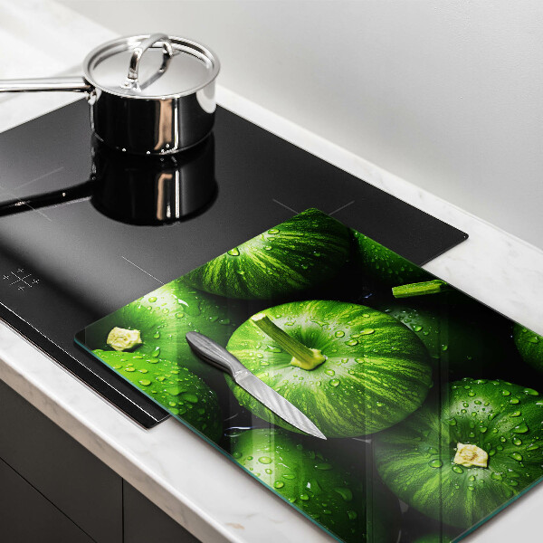 Tabla de cortar de vidrio Calabazas verdes