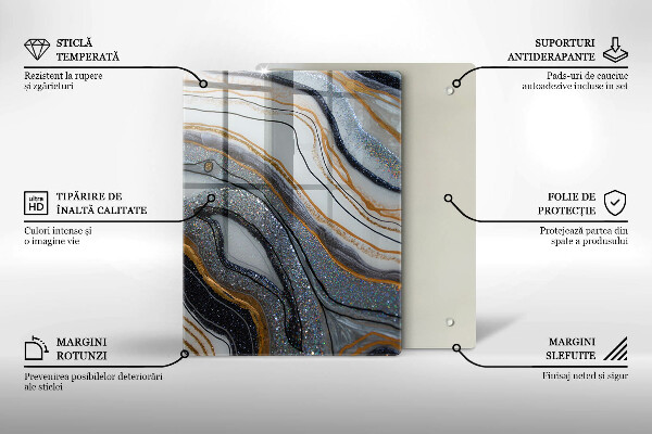 Tabla de cortar de vidrio Limones jugosos