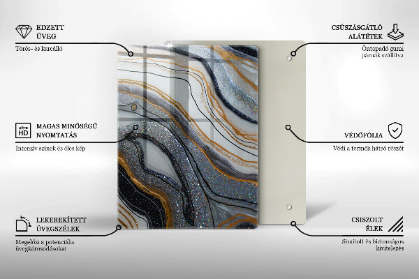 Tabla de cortar de vidrio Limones jugosos