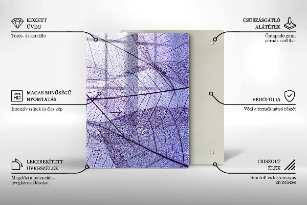 Tabla de cortar de vidrio Verduras y especias