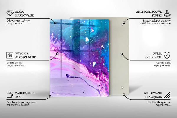 Tabla de cortar de vidrio Frutas y verduras verdes