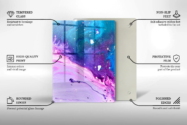 Tabla de cortar de vidrio Frutas y verduras verdes