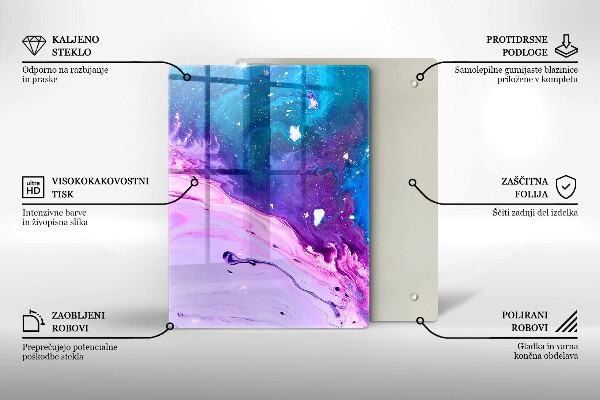 Tabla de cortar de vidrio Frutas y verduras verdes