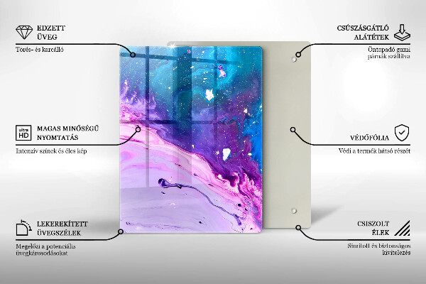 Tabla de cortar de vidrio Frutas y verduras verdes