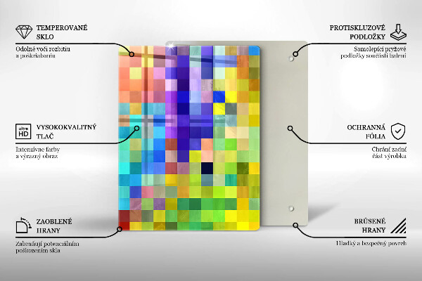 Tabla de cortar de vidrio Ilustración de hojas de monstera