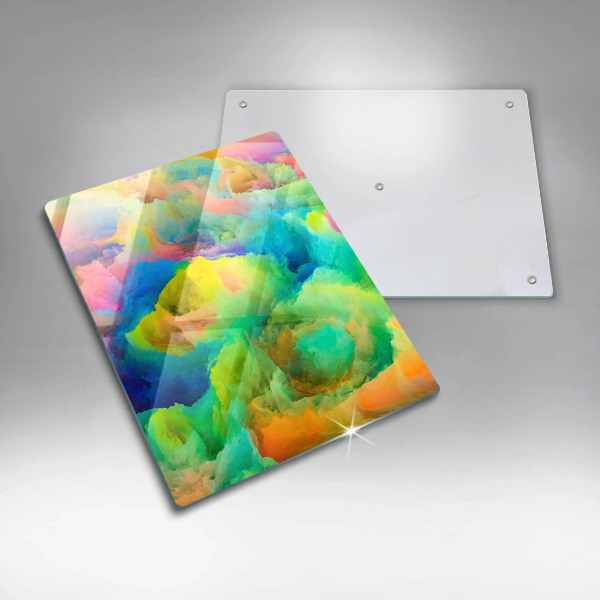 Tabla de cortar de vidrio Abstracción colorida