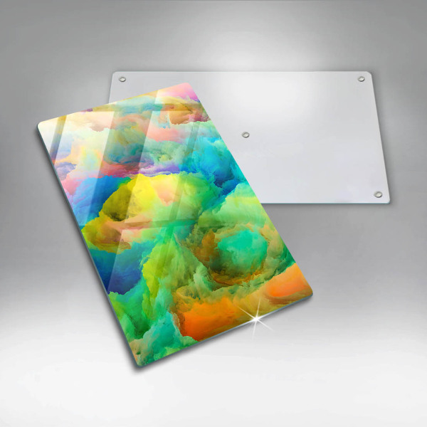 Tabla de cortar de vidrio Abstracción colorida