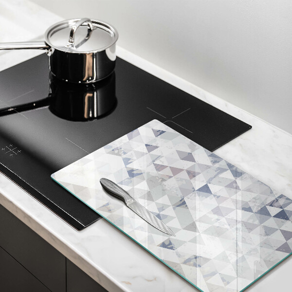 Tabla de cortar de vidrio Patrón de triángulos