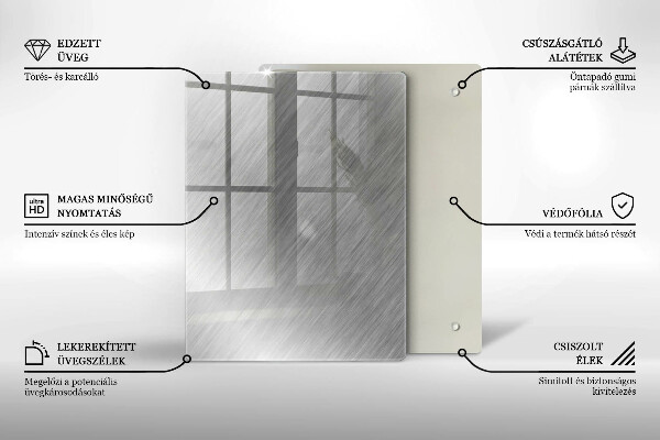 Tabla de cortar de vidrio Patrón de triángulos