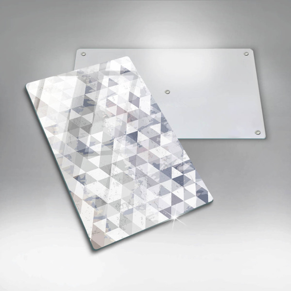Tabla de cortar de vidrio Patrón de triángulos