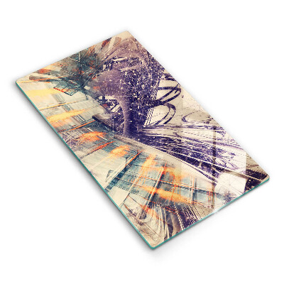 Tabla de cortar de vidrio Composición moderna