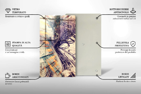 Tabla de cortar de vidrio Composición moderna