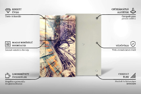 Tabla de cortar de vidrio Composición moderna