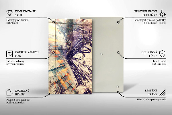 Tabla de cortar de vidrio Composición moderna