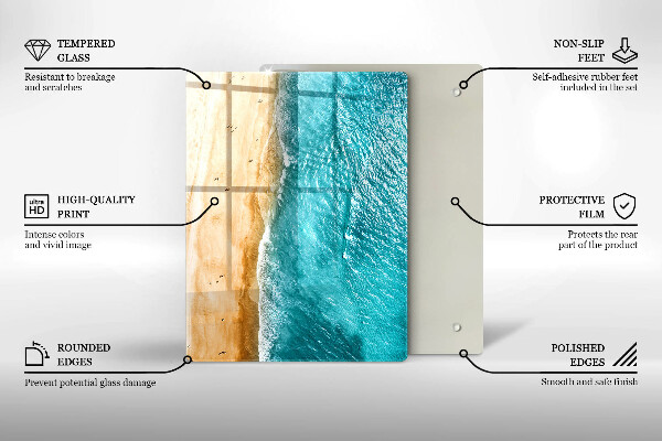 Tabla de cortar de vidrio Composición moderna