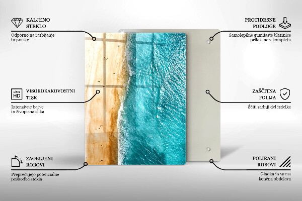 Tabla de cortar de vidrio Composición moderna