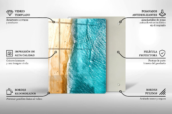 Tabla de cortar de vidrio Composición moderna