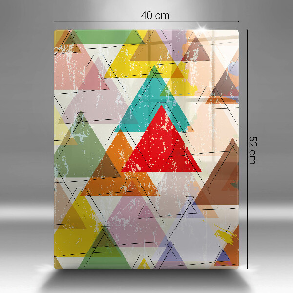 Tabla de cortar de vidrio Triángulos pintados