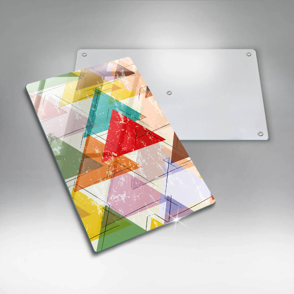 Tabla de cortar de vidrio Triángulos pintados