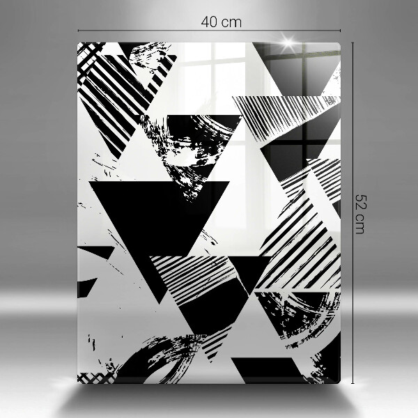 Tabla de cortar de vidrio Triángulos geométricos