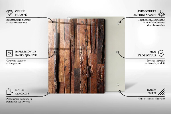 Tabla de cortar de vidrio Triángulos geométricos