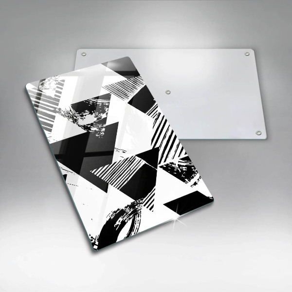 Tabla de cortar de vidrio Triángulos geométricos