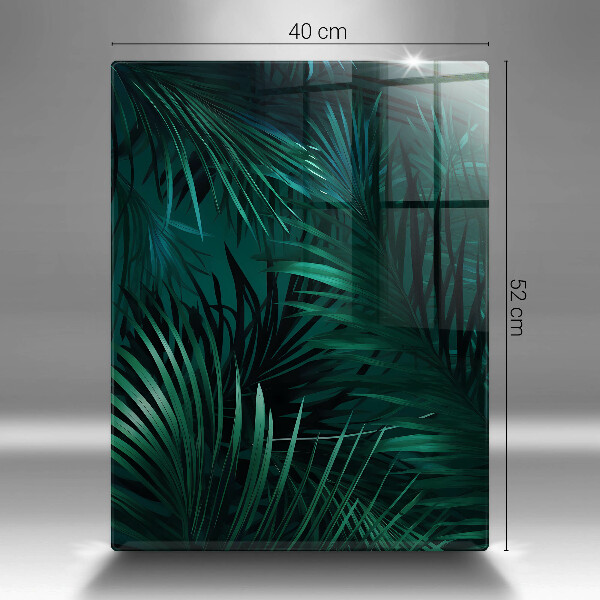 Tabla de cortar de vidrio Hojas de la selva salvaje