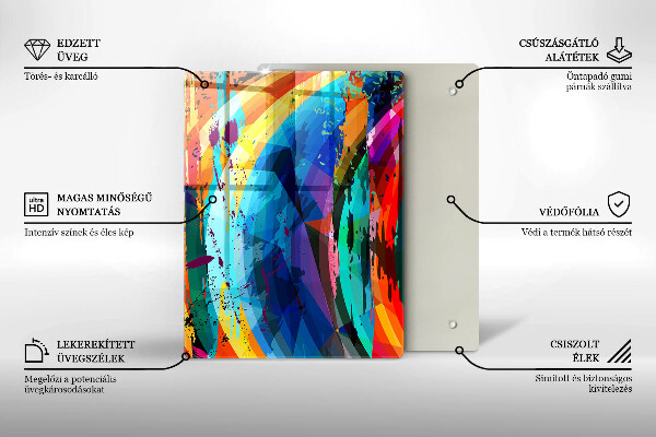 Tabla de cortar de vidrio Hojas de la selva salvaje
