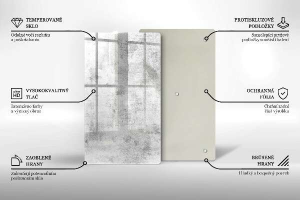 Tabla de cortar de vidrio Textura de hormigón