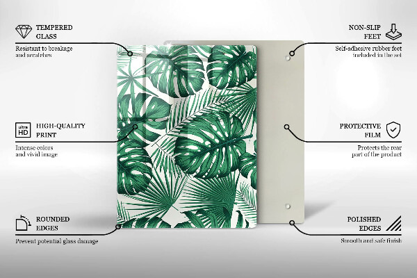 Tabla de cortar de vidrio Textura de hormigón